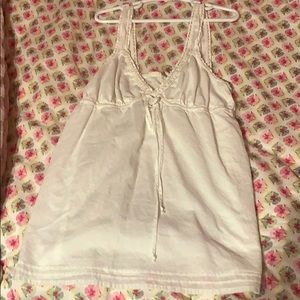 White Lacey tank